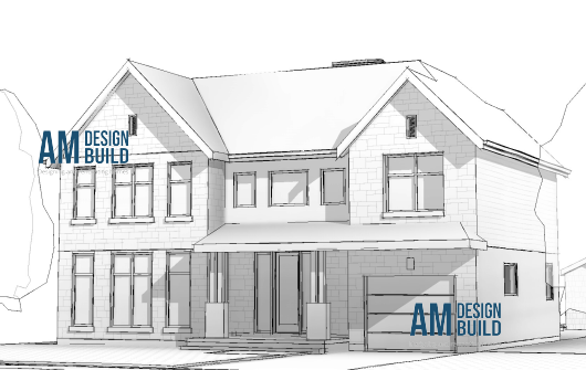 front view of a custom house designed in Revit AM Design Build